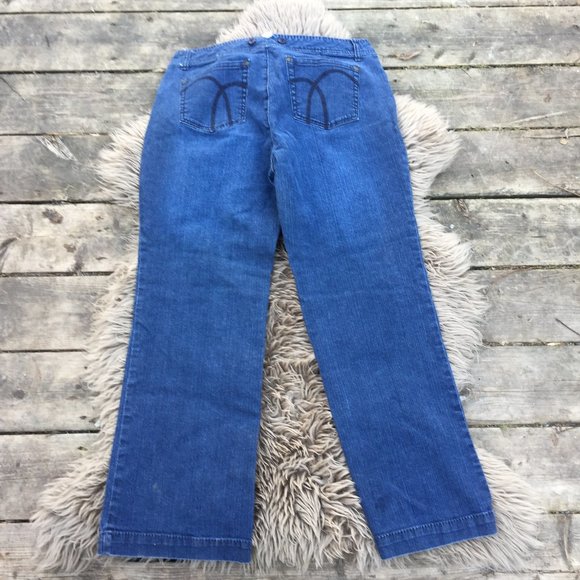Liz Claiborne boot cut blue jeans - size 14P - Picture 6 of 9